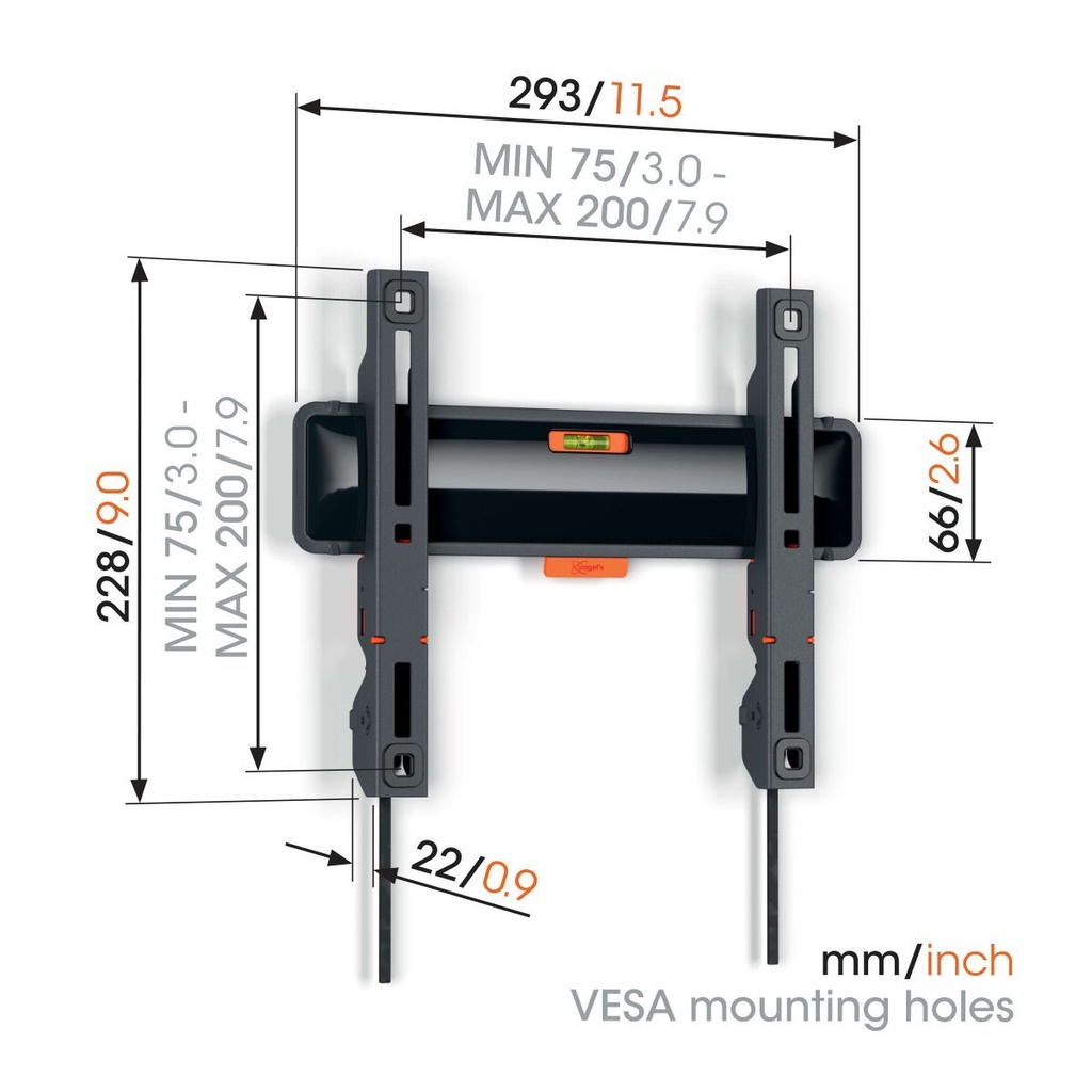 Vogels TVM 3205 Vaste tv-beugel 19-50" 30kg Zwart