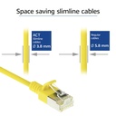 ACT DC7800 Slimline patchkabel LSZH U/FTP CAT6A 50cm Geel
