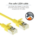 ACT Gele 1,5 meter LSZH U/FTP CAT6A datacenter slimline patchkabel snagless met RJ45 connectoren