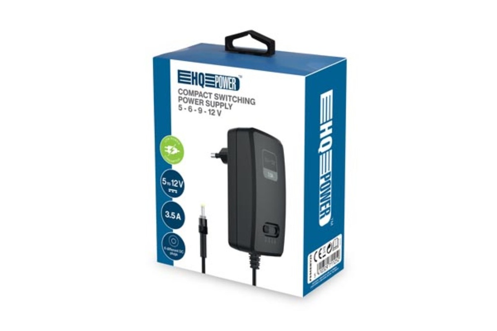 HQ-Power PSS6EMV29 compacte schakelende voeding 5-12V 42w 3.5A 1.5 Zwart