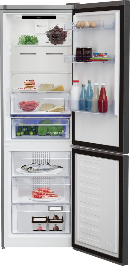 Beko RCNE366E70ZXBRN Koel/Vries-combi 186cm 323l 133 kWh/Jaar Zwart