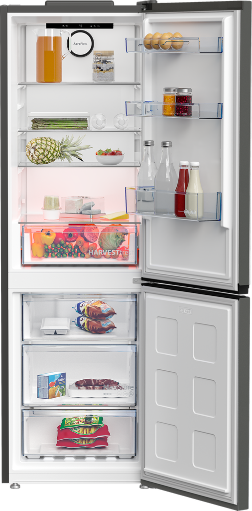 Beko B5RCNA366HG Koel/vries-Combi 187cm 316l 165.35 kWh/jaar Grijs