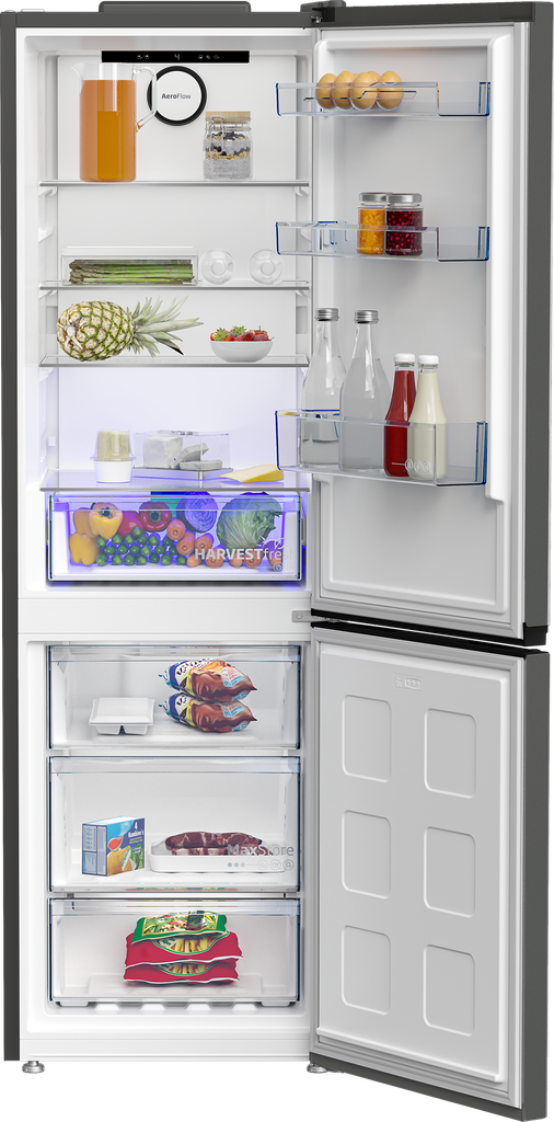 Beko B5RCNA366HG Koel/vries-Combi 187cm 316l 165.35 kWh/jaar Grijs