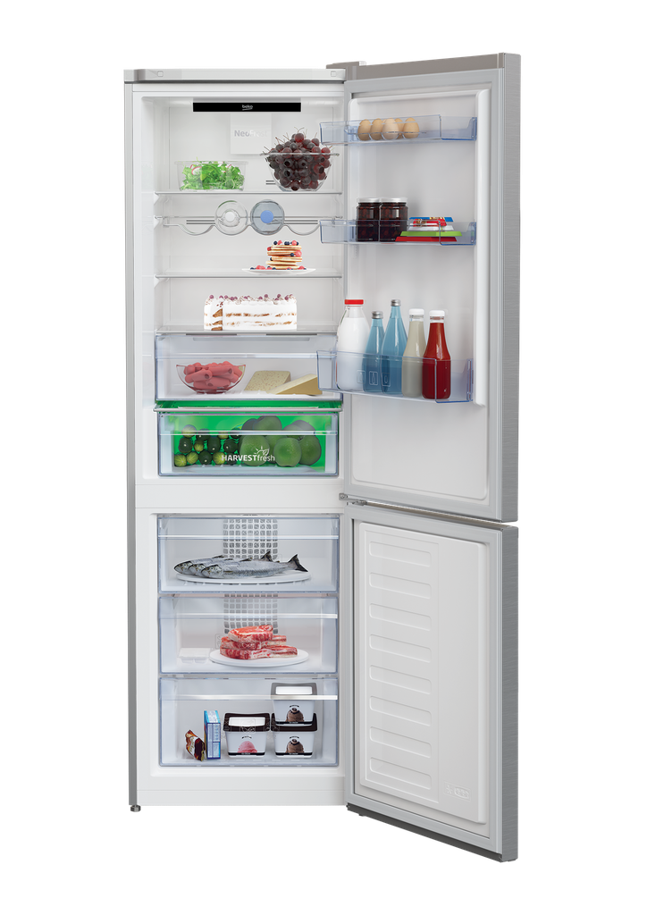 Beko CN366E40ZXPN Koel/vries-Combi 186cm 324l 250kWh/jaar Grijs 