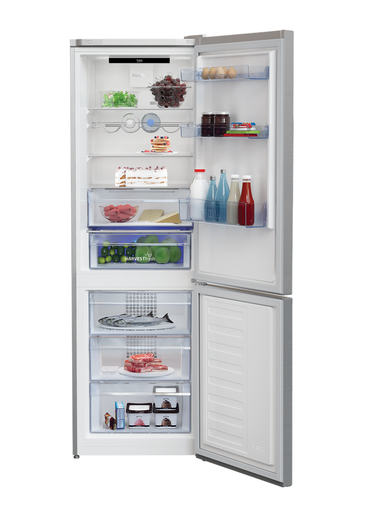 Beko CN366E40ZXPN Koel/vries-Combi 186cm 324l 250kWh/jaar Grijs 