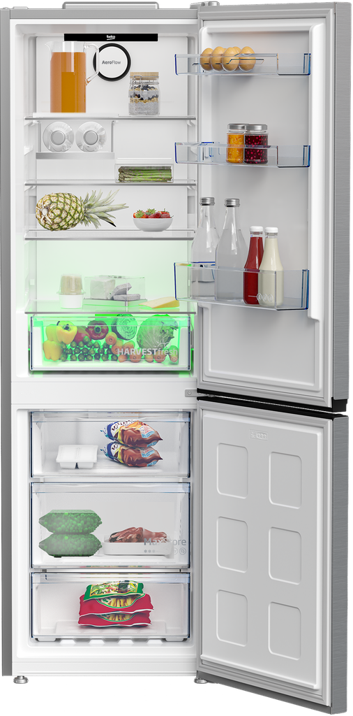 Beko B5RCNE365HXB Koel/vries-combi 187cm 316l 198 kWh/jaar Grijs