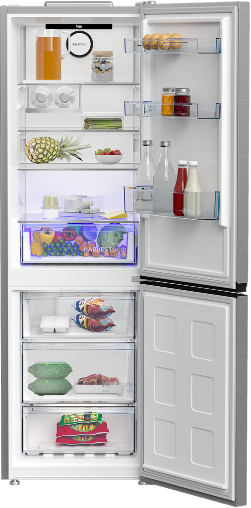 Beko B5RCNE365HXB Koel/vries-combi 187cm 316l 198 kWh/jaar Grijs