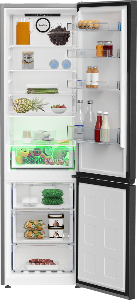 Beko B5RCNE406HXBR Koel/Vries-combi 204cm 355l 169.73 kWH/jaar Zwart