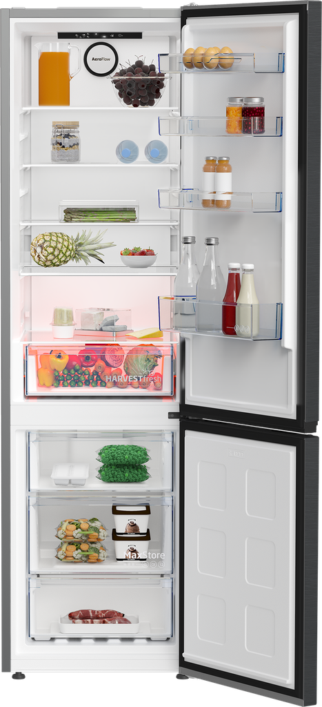 Beko B5RCNE406HXBR Koel/Vries-combi 204cm 355l 169.73 kWH/jaar Zwart