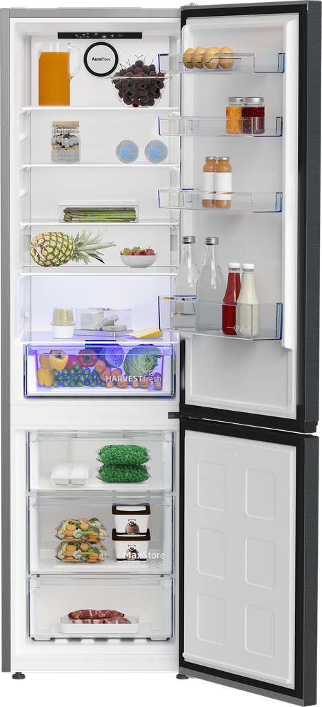 Beko B5RCNE406HXBR Koel/Vries-combi 204cm 355l 169.73 kWH/jaar Zwart