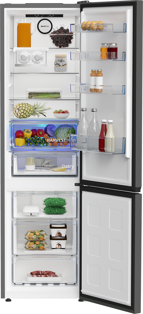Beko B7RCNE408HG Koel/vries-combi 204cm 355l 112 kWh/jaar Grijs