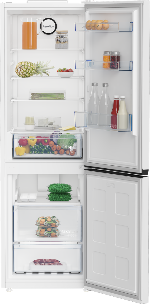 Beko B1RCNE364W koel/vries-combi 187cm 316l 247kWh/jaar Wit
