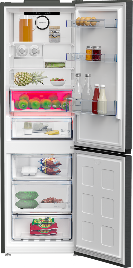 Beko B7RCNE367HG Koel/Vries-combi 187cm 316l 136 kWH/jaar Grijs