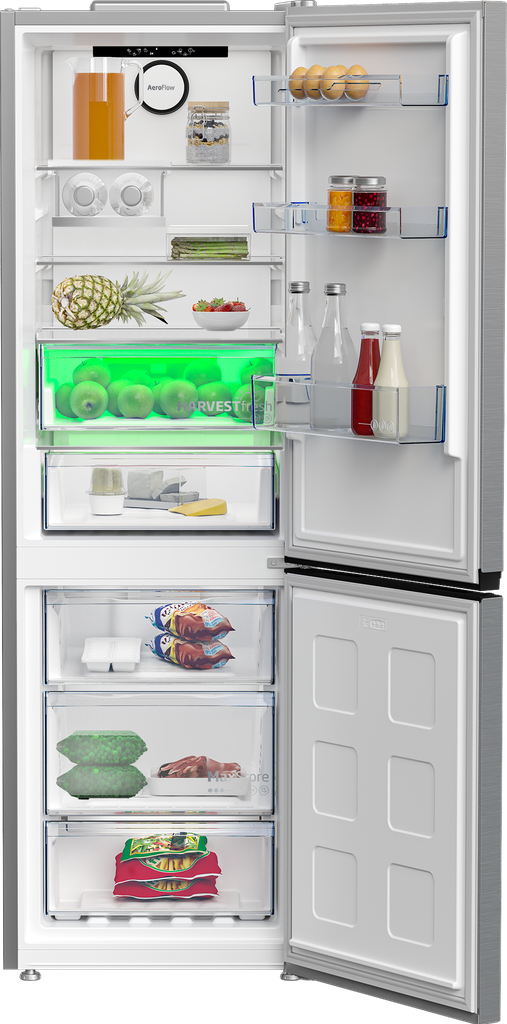 Beko B7RCNE367HXB Koel/vries-combi 187cm 316l 136 kWh/jaar Grijs