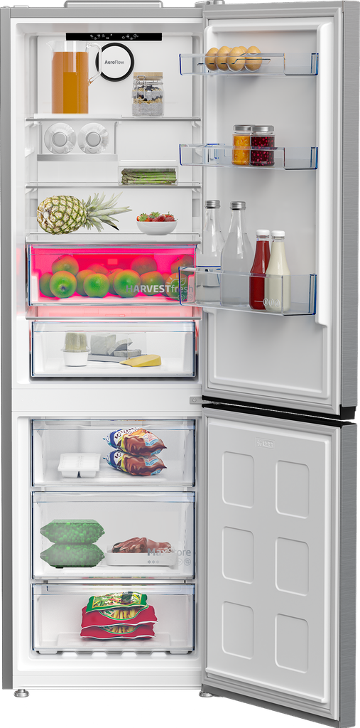 Beko B7RCNE367HXB Koel/vries-combi 187cm 316l 136 kWh/jaar Grijs