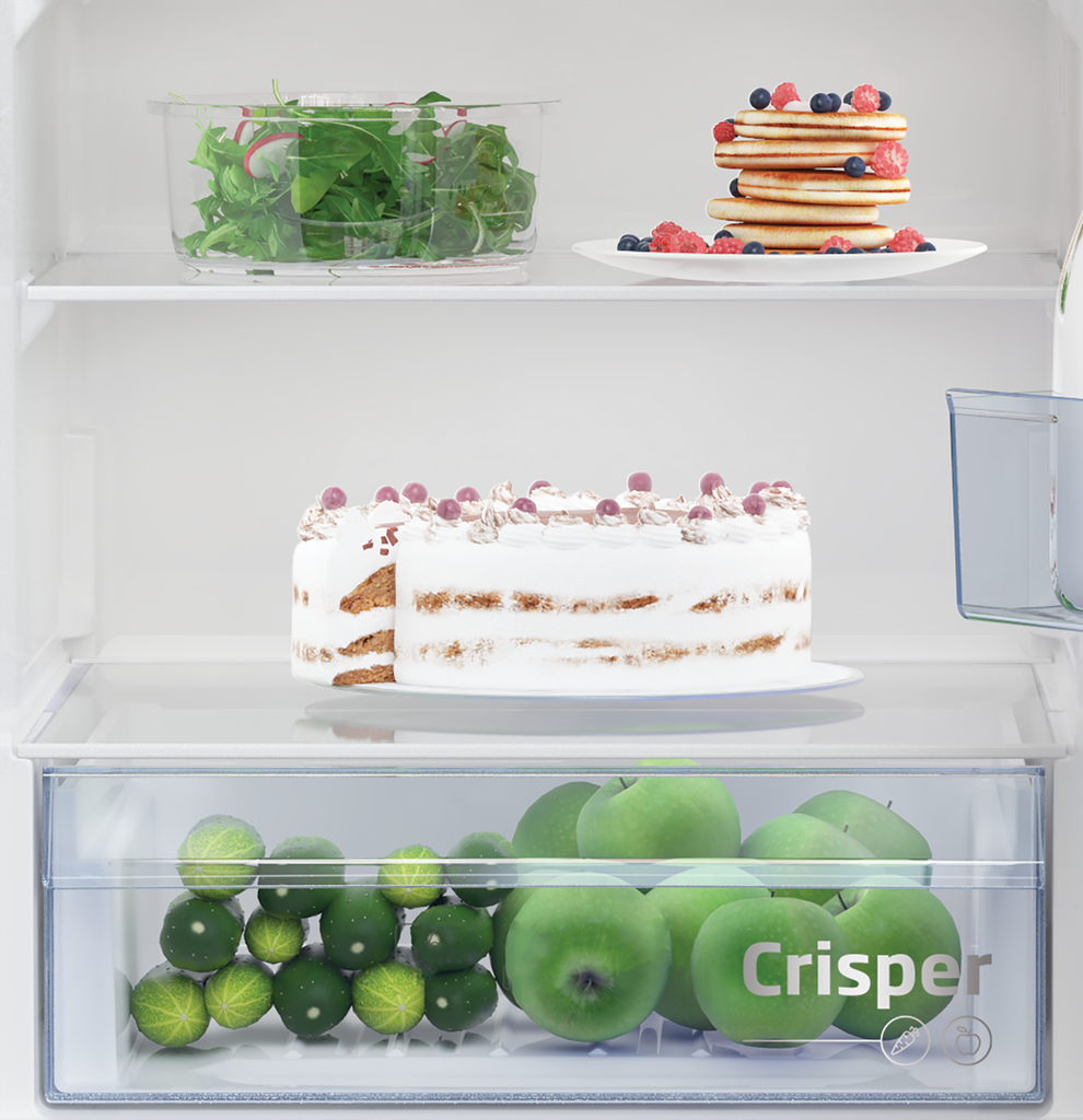 Beko RCSA366K50GN Koel/vries-combi 185cm 343l 195 kWh/jaar Grijs