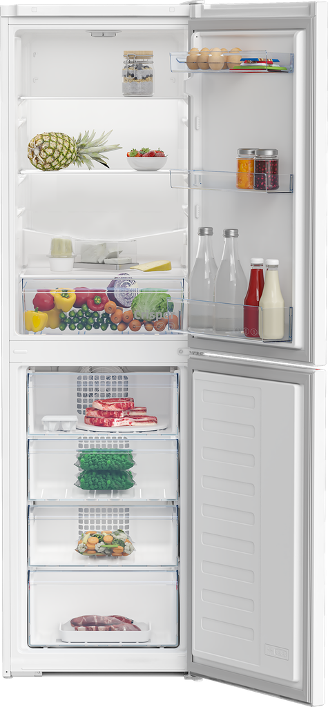 Beko RCHE300K40WN Koel/vries-combi 182cm 270l 244.5 kWh/jaar Wit