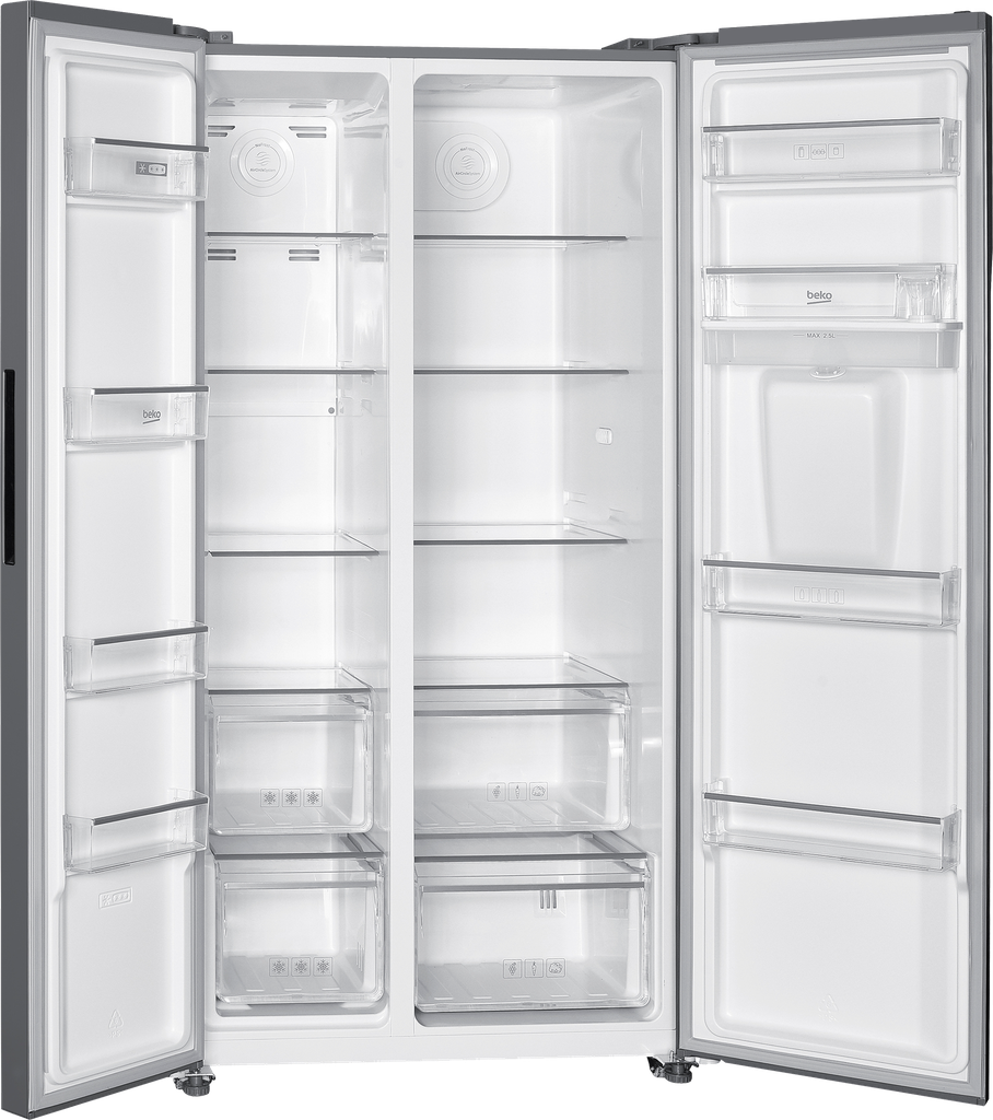 BEKO GNO5322WDXPN Amerikaanse Koelkast 177cm 532l 313.17 kWh/Jaar Grijs