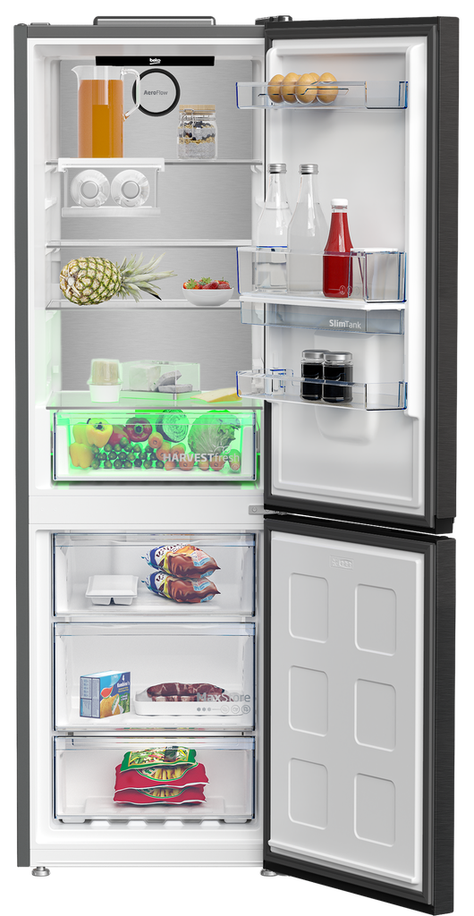 Beko B5RCNA365HDXBR Koel/Vries-combi 187cm 316l 198 kWh/jaar Zwart