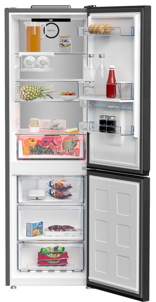 Beko B5RCNA365HDXBR Koel/Vries-combi 187cm 316l 198 kWh/jaar Zwart