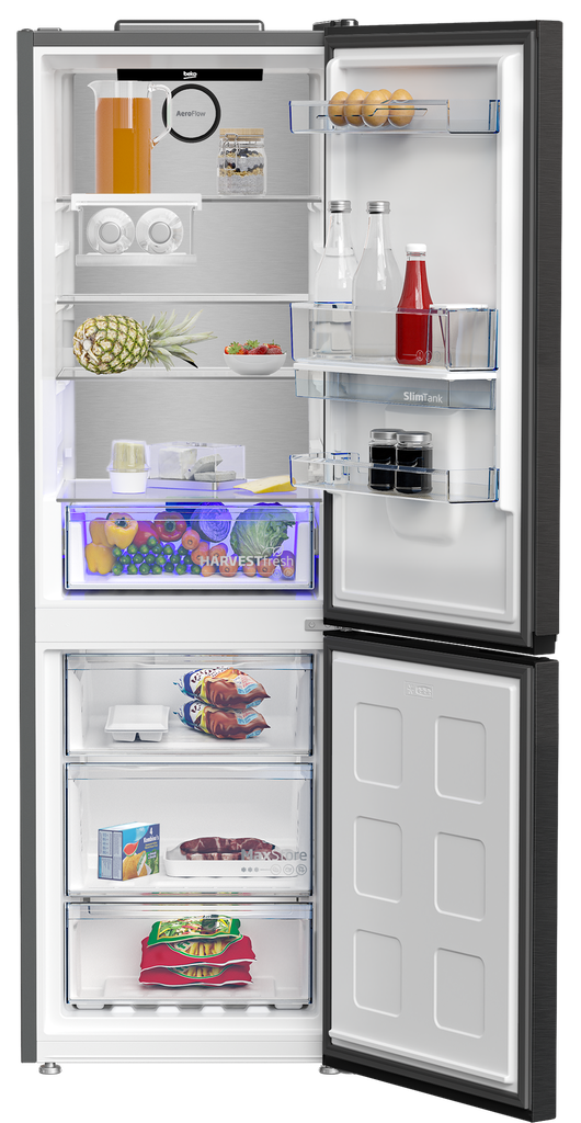 Beko B5RCNA365HDXBR Koel/Vries-combi 187cm 316l 198 kWh/jaar Zwart