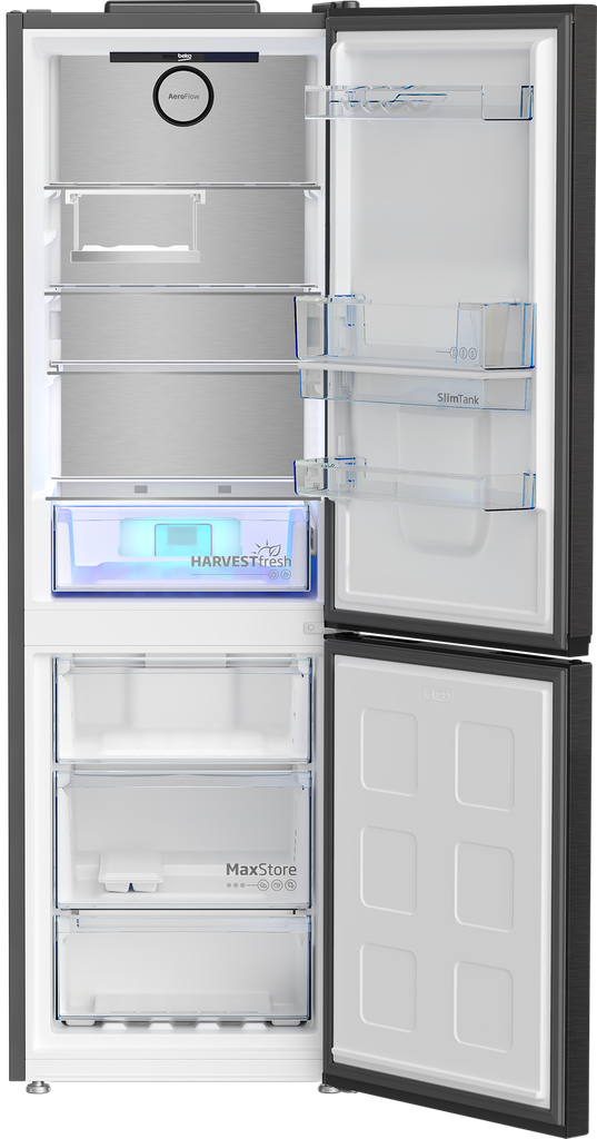 Beko B5RCNA365HDXBR Koel/Vries-combi 187cm 316l 198 kWh/jaar Zwart