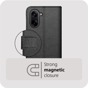 Just in Case MON2787CW1 PU lederen Book Case Klassieke wallet case OnePlus Nord CE5 Zwart