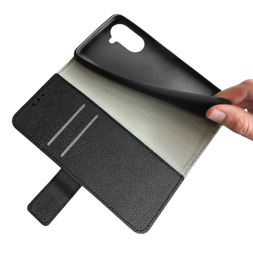 Just in Case MON2787CW1 PU lederen Book Case Klassieke wallet case OnePlus Nord CE5 Zwart