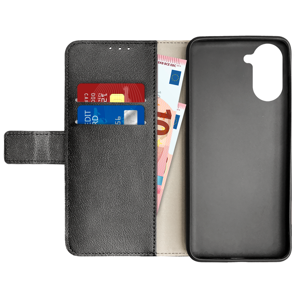 Just in Case MON2787CW1 PU lederen Book Case Klassieke wallet case OnePlus Nord CE5 Zwart