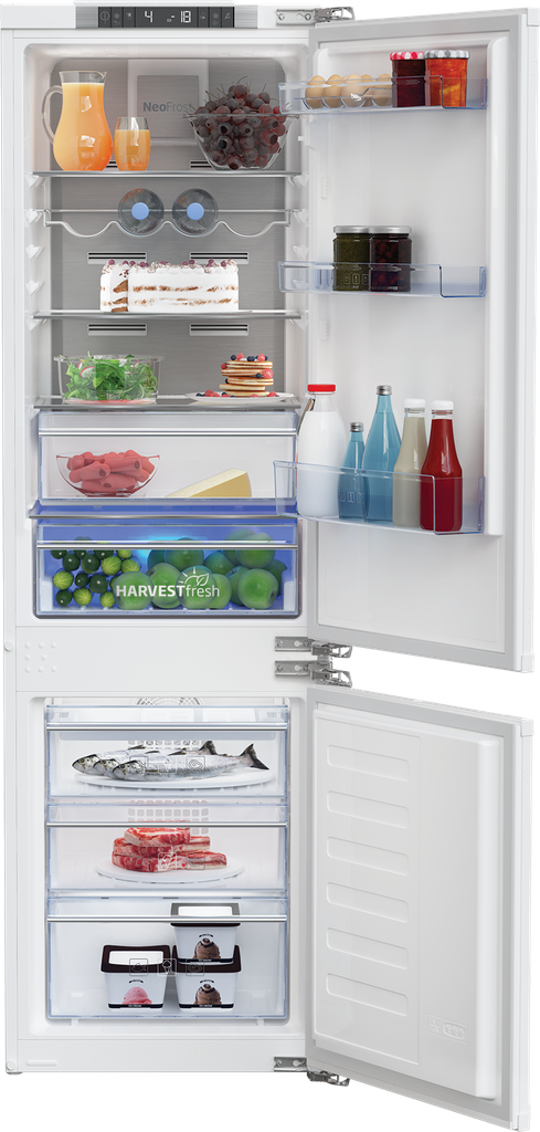 Beko BCNA275E4FN Inbouw Koel/Vries-combi 177.5cm 254l 224kWh/jaar Wit