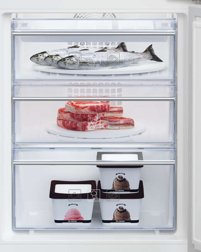 Beko BCNA275E4FN Inbouw Koel/Vries-combi 177.5cm 254l 224kWh/jaar Wit