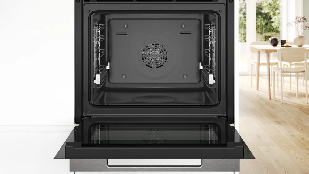 Bosch HBG734AB1 - Exclusiv - Oven HC - Serie 8 Multifunctie 60 cm, 14 verw.wijzen, EcoClean, TFT-Touchdisplay, VarioClip rail, SoftMove, AirFry toebeh. Zwart A+