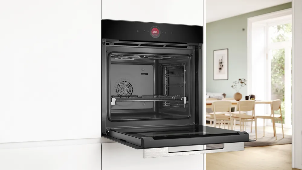 Bosch HBG734AB1 - Exclusiv - Oven HC - Serie 8 Multifunctie 60 cm, 14 verw.wijzen, EcoClean, TFT-Touchdisplay, VarioClip rail, SoftMove, AirFry toebeh. Zwart A+