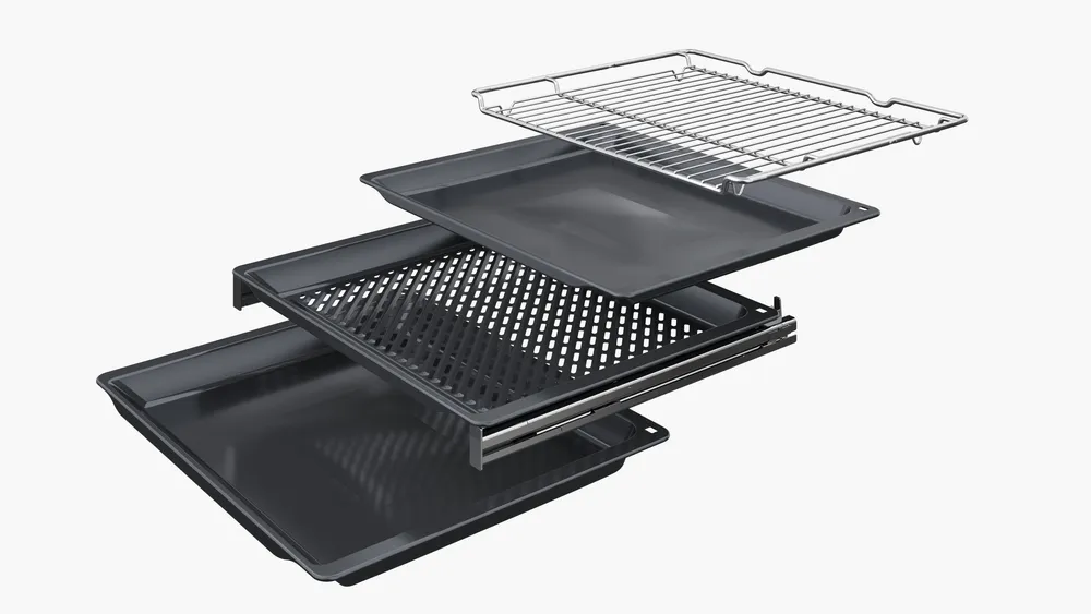 Bosch HBG734AB1 - Exclusiv - Oven HC - Serie 8 Multifunctie 60 cm, 14 verw.wijzen, EcoClean, TFT-Touchdisplay, VarioClip rail, SoftMove, AirFry toebeh. Zwart A+