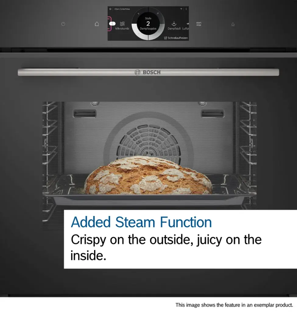 Bosch HRG7361B1 Inbouw Oven Serie 8 toegevoegde stoom 60 cm 71l Zwart 