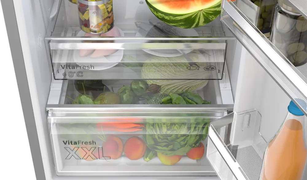 Bosch KGN367ICT Koelkast - Koel/Vries-combi NoFrost 186cm 321l Grijs