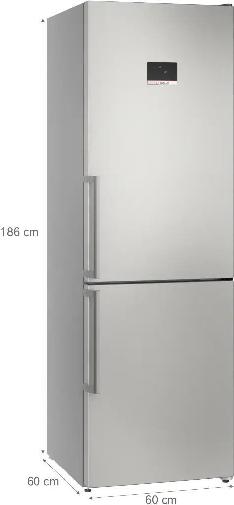Bosch KGN367ICT Koelkast - Koel/Vries-combi NoFrost 186cm 321l Grijs