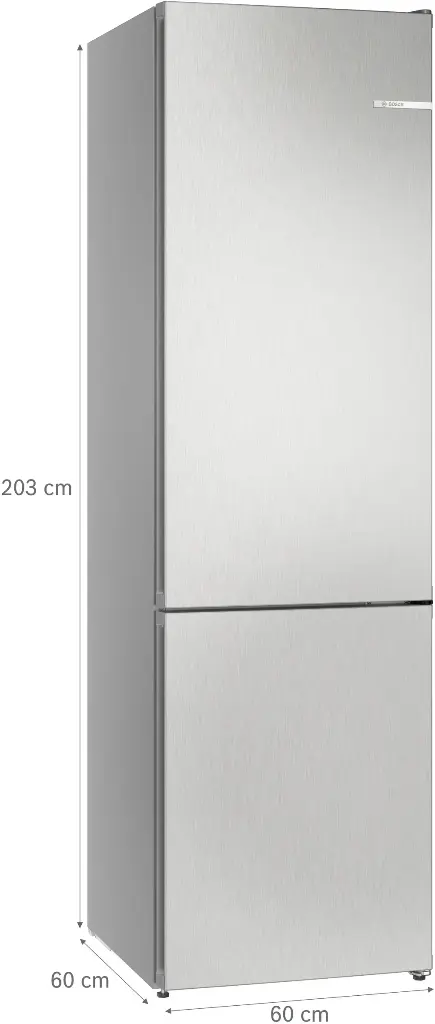 Bosch KGN392LCF Koel/vries-combi Serie 4 NoFrost 203cm 363l Grijs