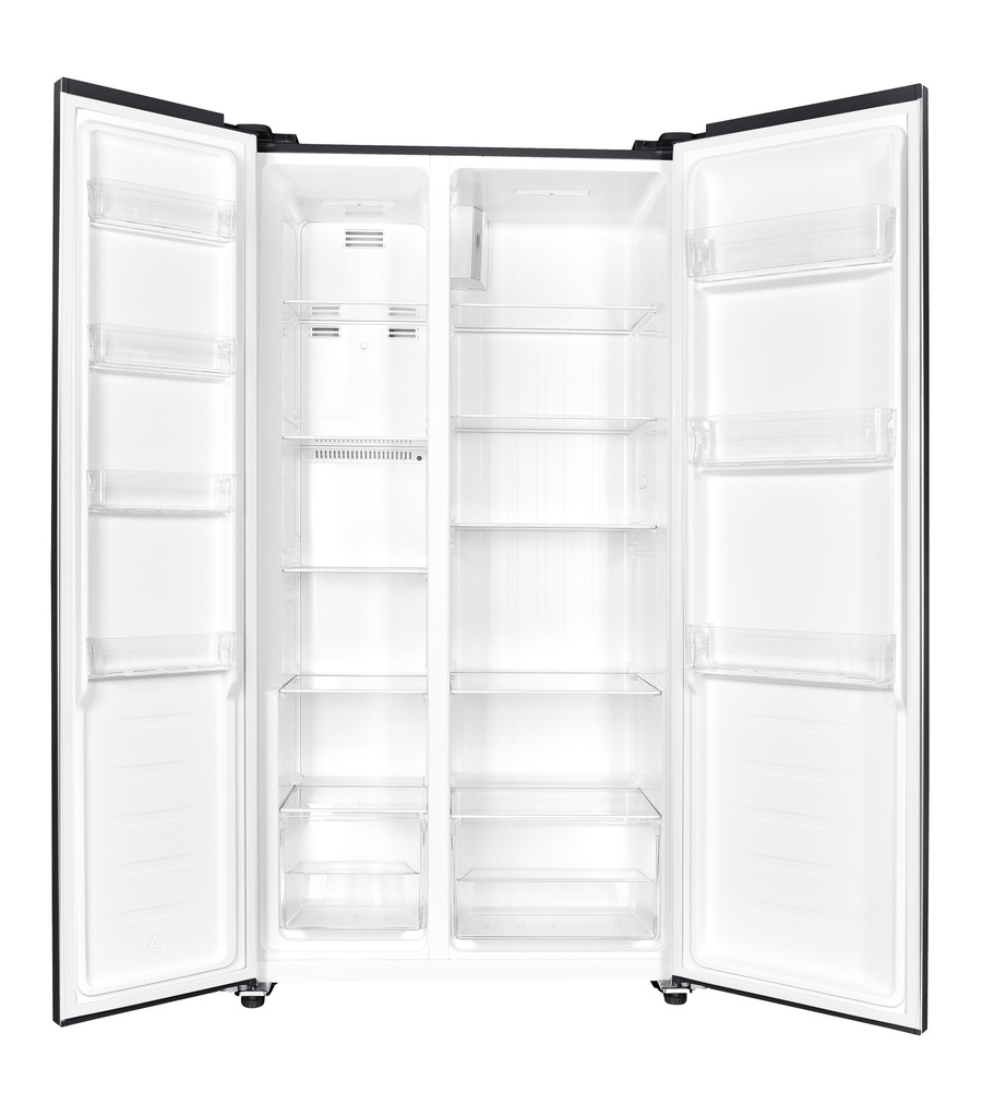 Exquisit SBS236-041EB Amerikaanse koelkast  177x90cm 442l Zwart