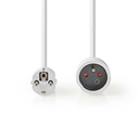 Nedis verlengkabel Type F 3.0m Wit - PEXC103EWT