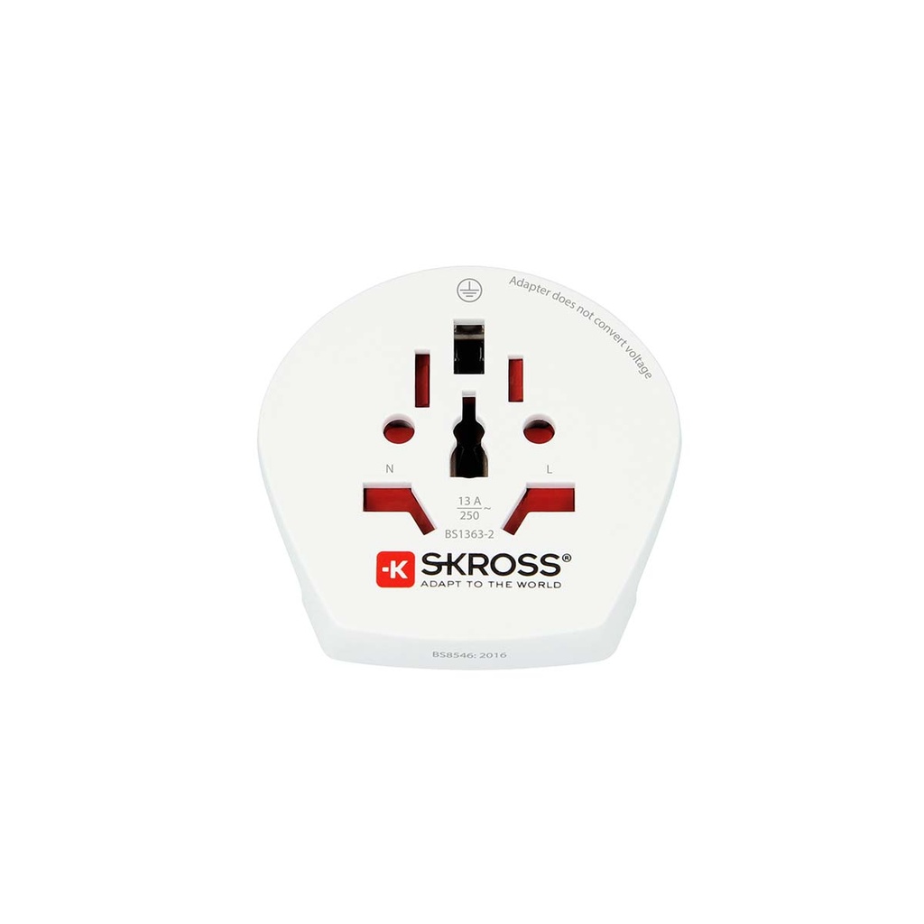 Skross Reisadapter Wereld naar Type-F (CEE 7/7) met Aarding - SKR1500211E