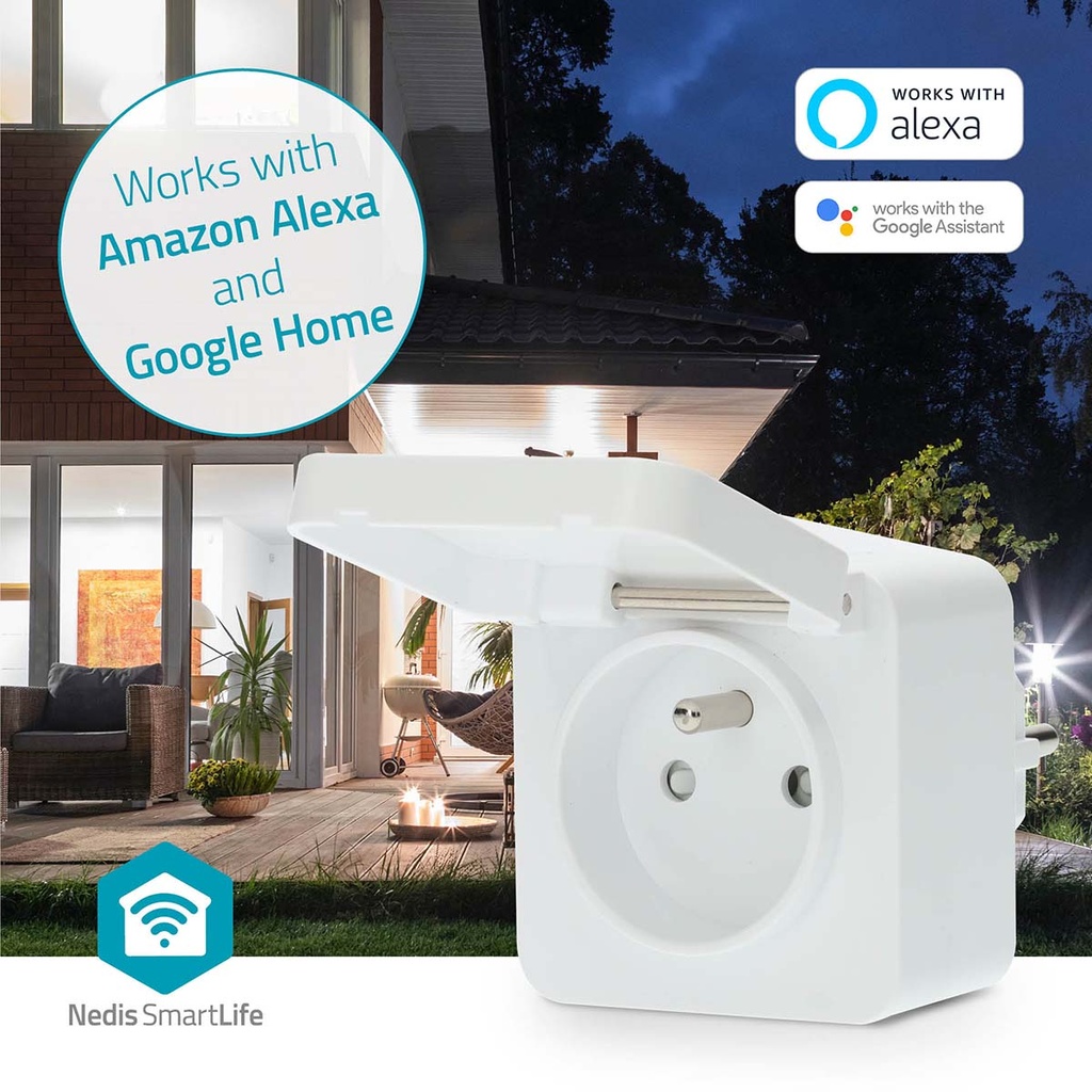 Nedis Smartlife Slimme Stekker 3680Watt 2.4GHz WiFi - WIFIPO130EWT