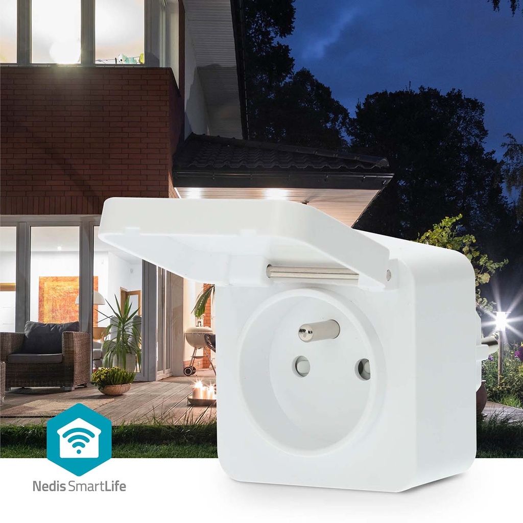 Nedis Smartlife Slimme Stekker 3680Watt 2.4GHz WiFi - WIFIPO130EWT