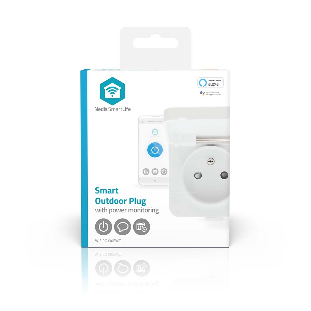 Nedis Smartlife Slimme Stekker 3680Watt 2.4GHz WiFi - WIFIPO130EWT