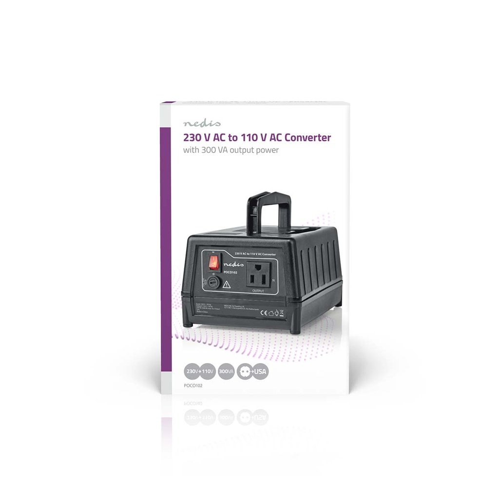 Nedis Stroom omvormer 230V AC - 110V AC 270W Type-E Stekker - POCO102