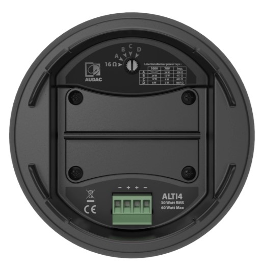 Audac  2-way 6" pendant speaker ALTI6/B (Black)