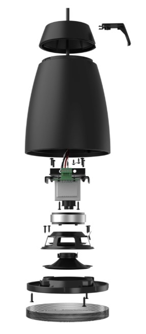 Audac  2-way 6" pendant speaker ALTI6/B (Black)