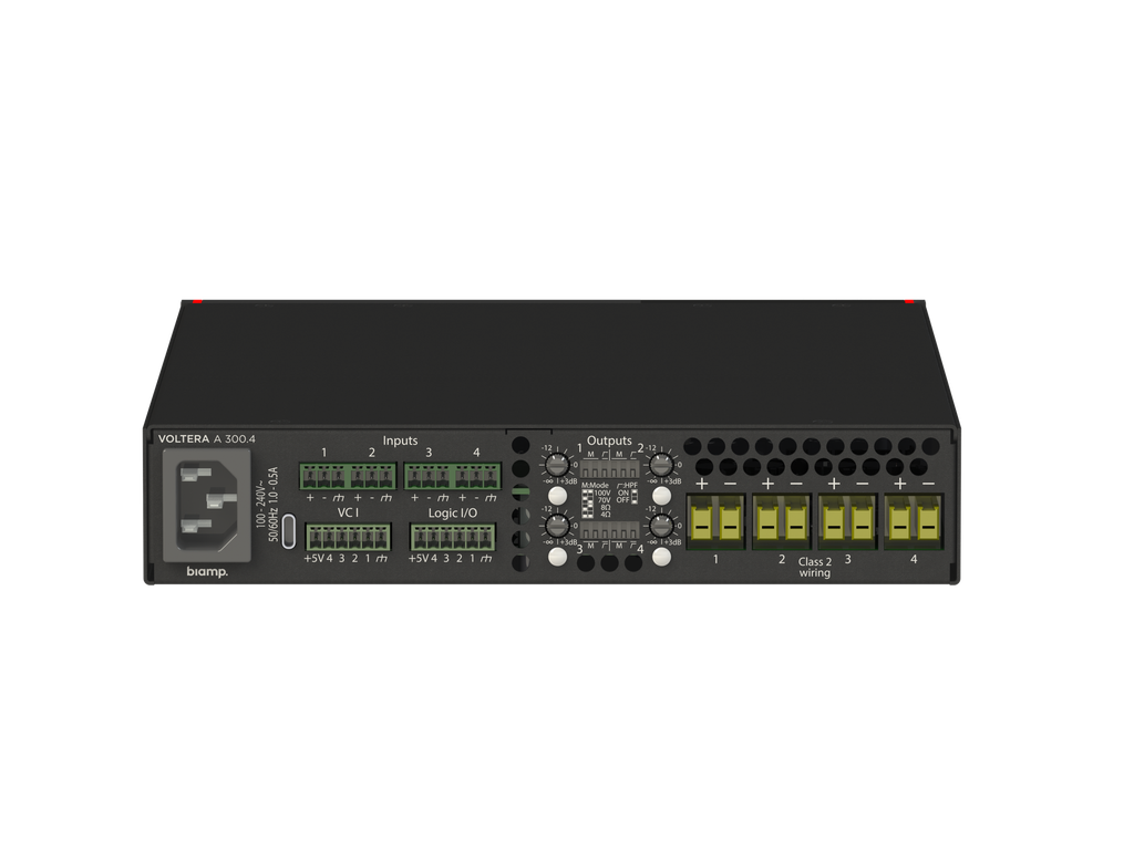 Biamp Voltera A 300.4 4 Kanaals Eindversterker Analoog 300W 
