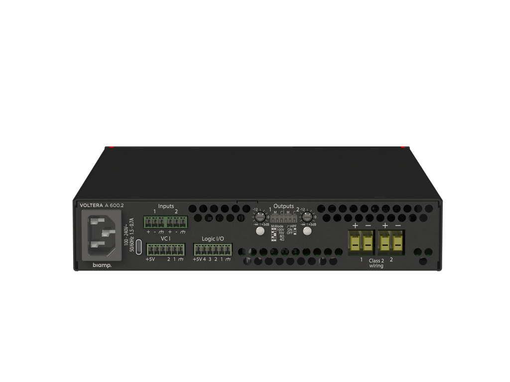 Biamp Voltera A 600.2 2 Kanaals Eindversterker Analoog 600W 