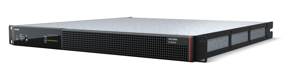 Biamp Voltera D 2400.8 Eight-channel Amplified Loudspeaker Controller, 2400 watt total power